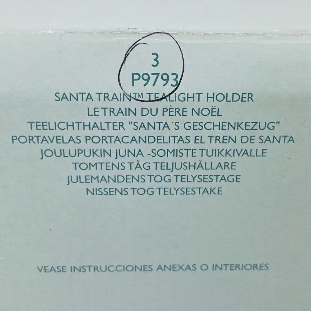 RETIRED PartyLite Santa Train Tealight Holder P9793 Original Box 3 Pc Christmas